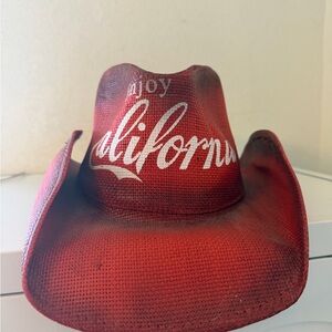 Peter Grimm Red 'California' Straw Cowboy Hat